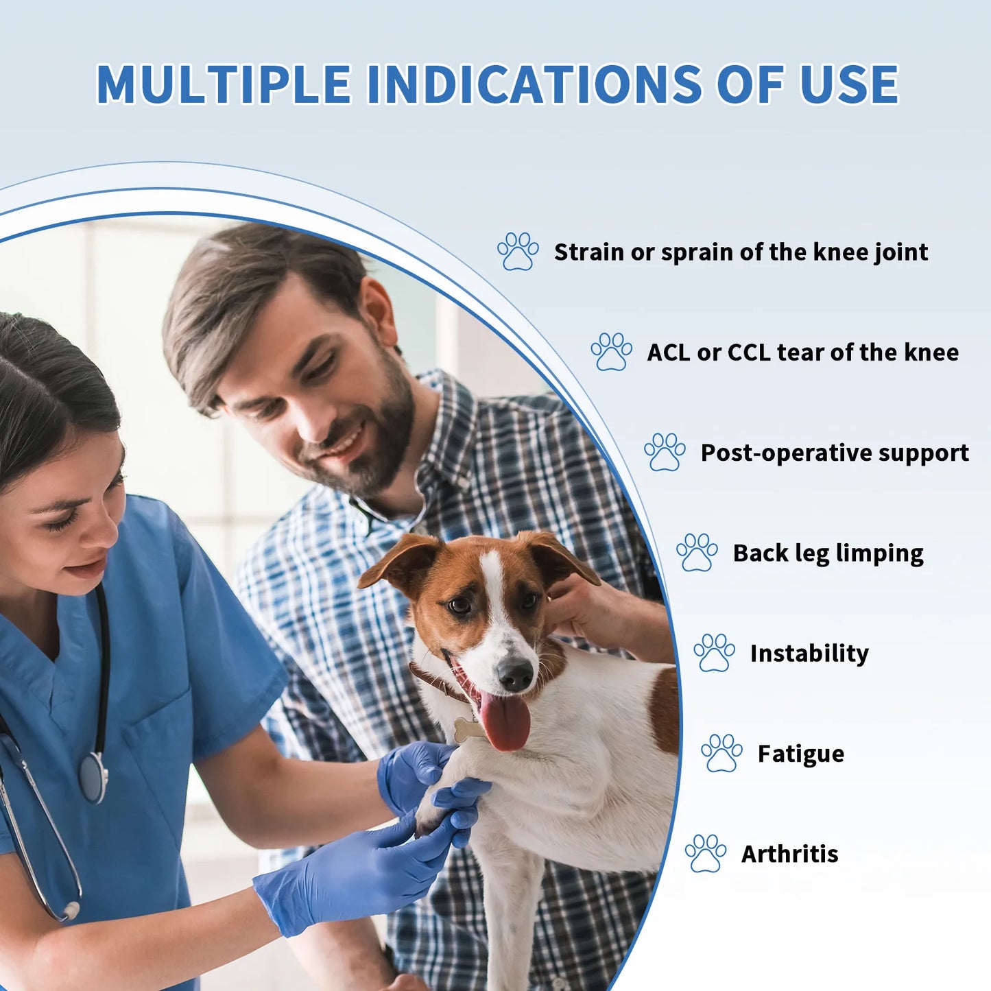 FlexiPaw™ Adjustable Dog ACL Knee Brace – Hind Leg Support for Ligament Recovery, Arthritis & Joint Pain Relief