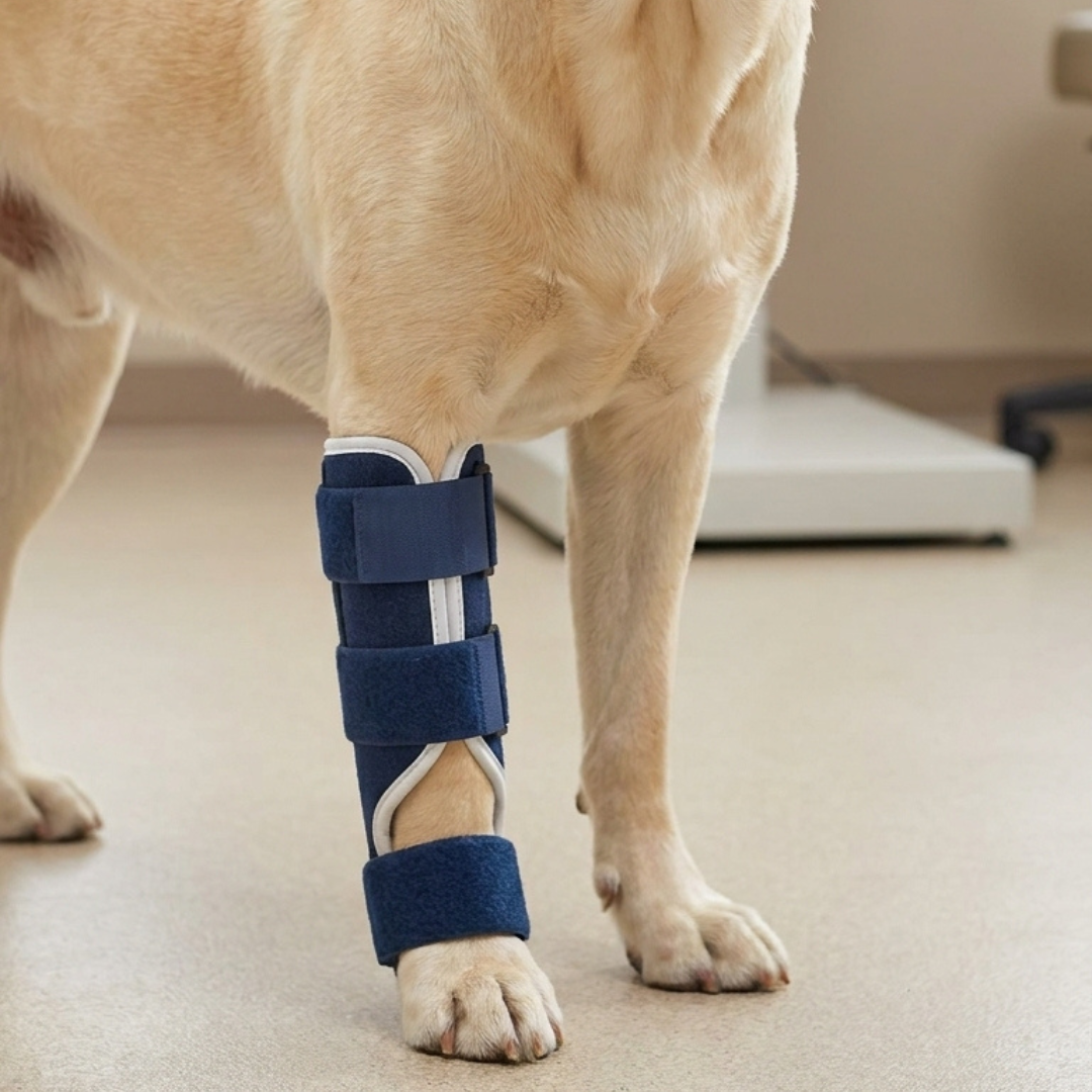 Dog Front Leg Splint Brace for Carpal Hyperextension, Sprains & Fractures – Adjustable Dog Ankle & Joint Support