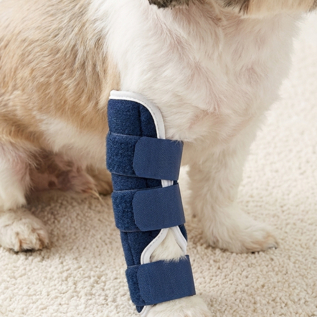 Dog Front Leg Splint Brace for Carpal Hyperextension, Sprains & Fractures – Adjustable Dog Ankle & Joint Support