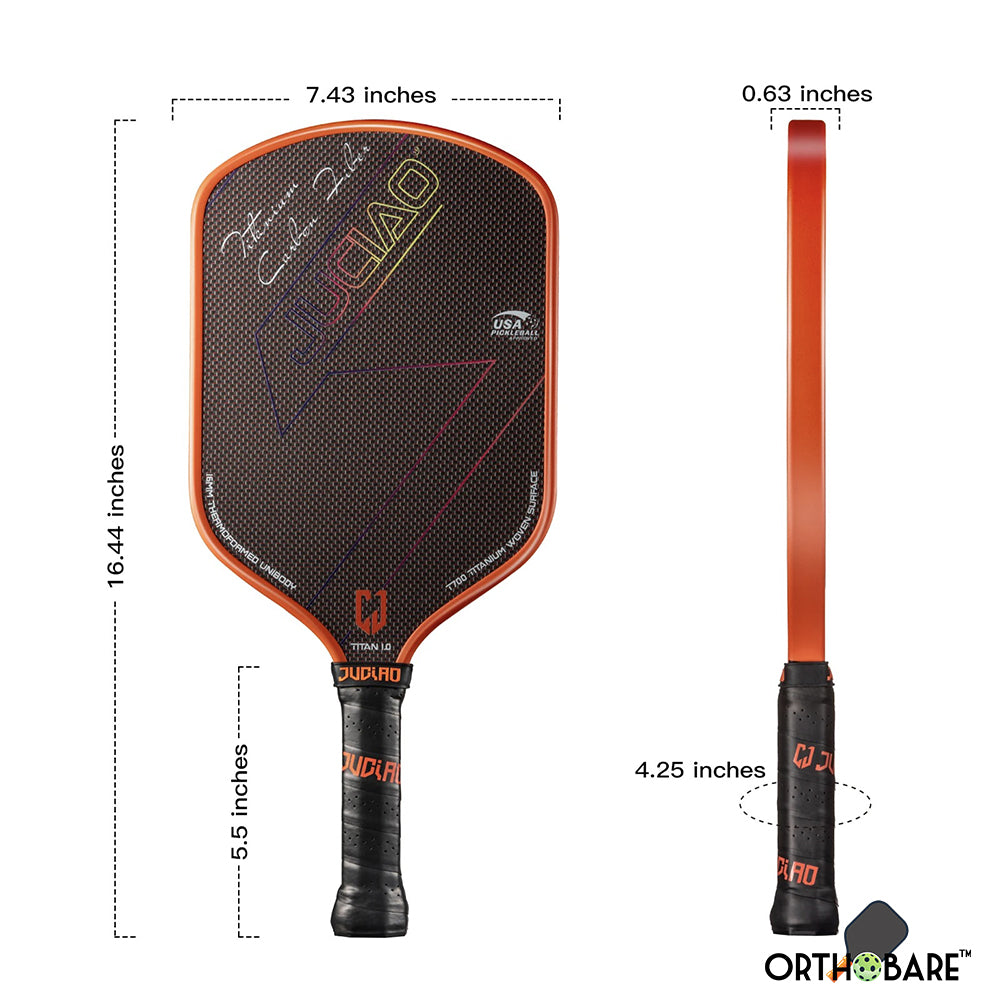 Titan-N1 | T-Titanium Pickleball Paddle – USAPA Approved, Carbon Fiber Power & Spin, Thermoformed for Ultimate Control