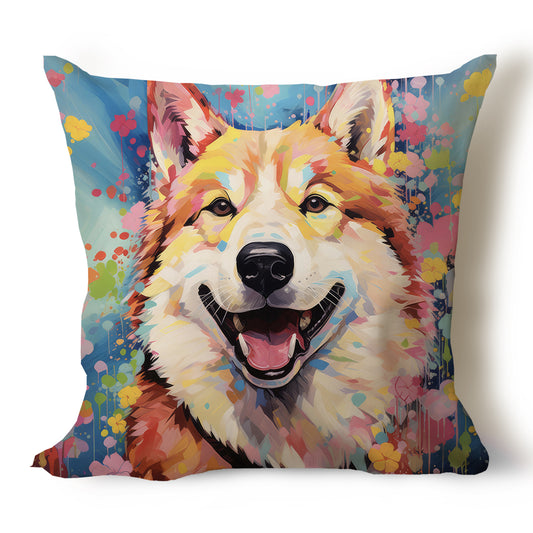 Akita Pop-Art Style Painted Pillow Covers