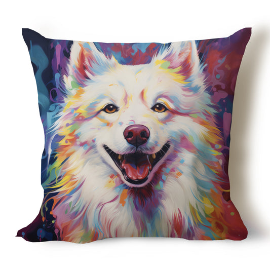 American Eskimo Pop-Art Style Painted Pillow Covers