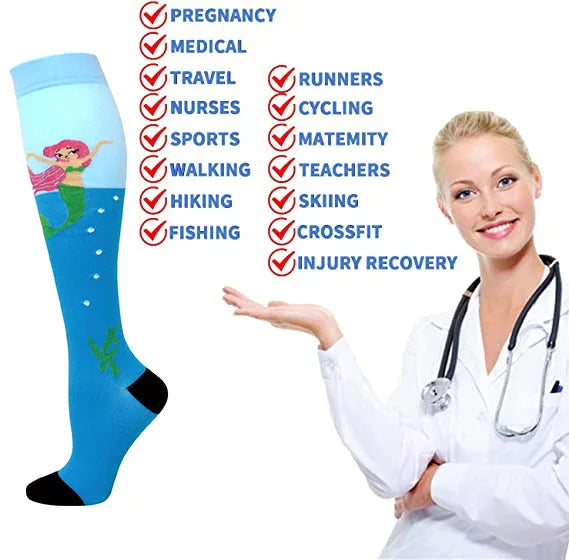 Compression Socks for Nurses, Running, Varicose, Travel