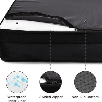 PawDream™ Jumbo Orthopedic Dog Bed – Memory Foam Sofa Couch with Waterproof Cover & Elevated Bolster Cushion