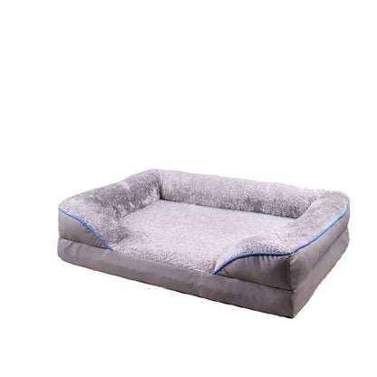 PawDream™ Jumbo Orthopedic Dog Bed – Memory Foam Sofa Couch with Waterproof Cover & Elevated Bolster Cushion