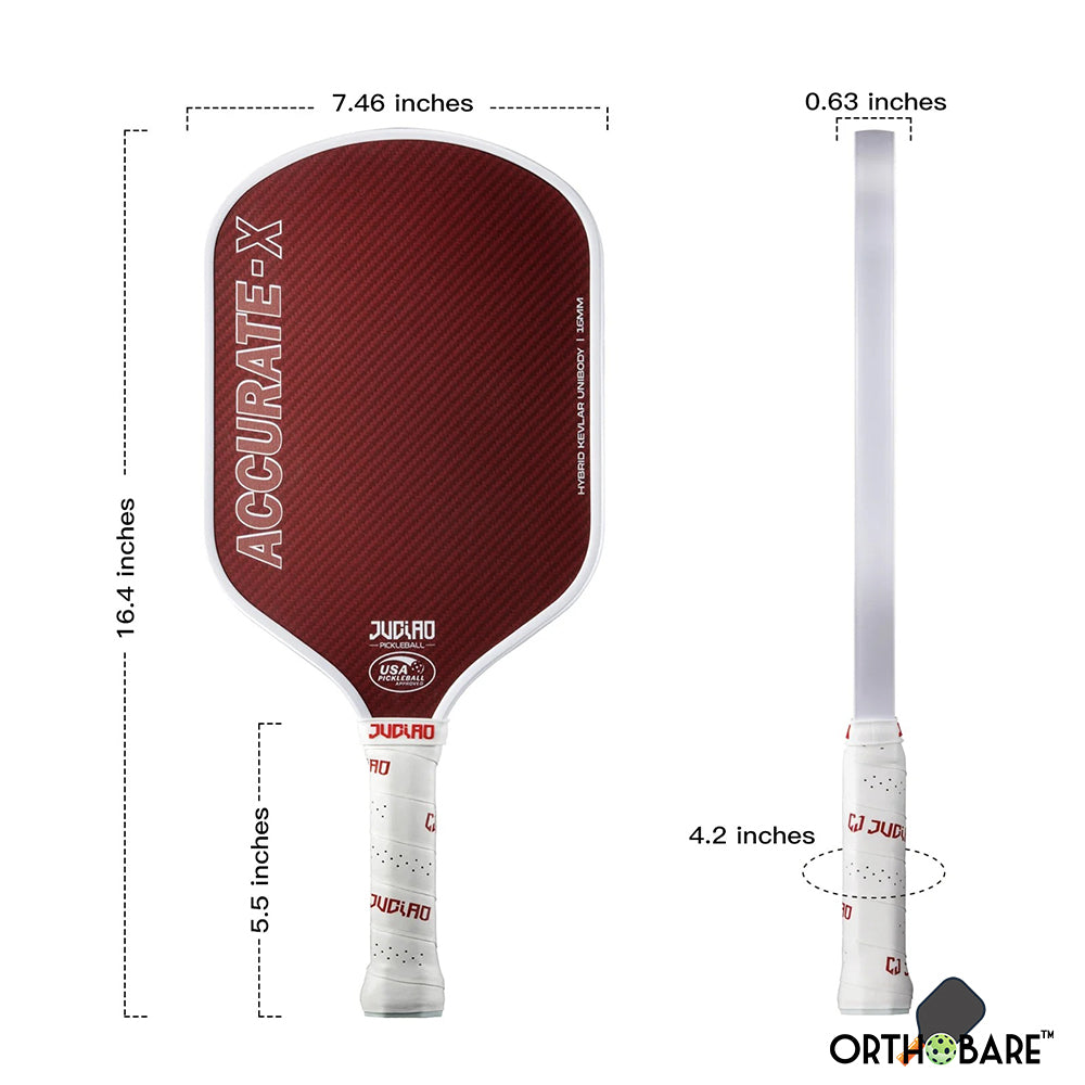 Accurate-X | USAPA Approved Kevlar Hybrid Pickleball Paddle – 16MM Thermoformed Power & Spin Machine