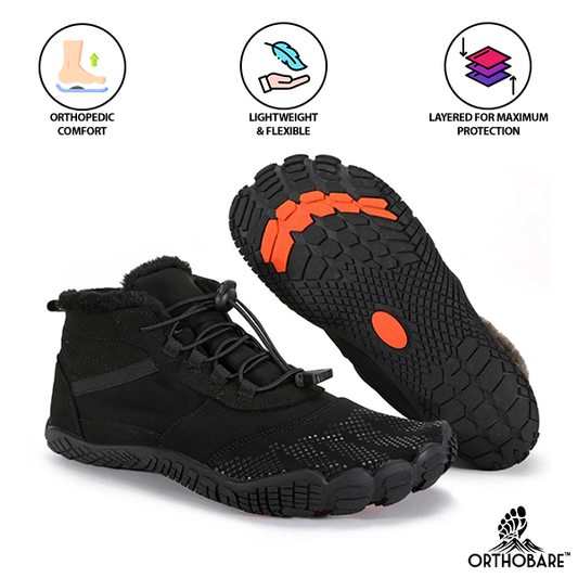 Nirvana by OrthoBare - High Top Fur-Lined Durable, Resilient & Non-Slip Barefoot Winter Shoes (Unisex)
