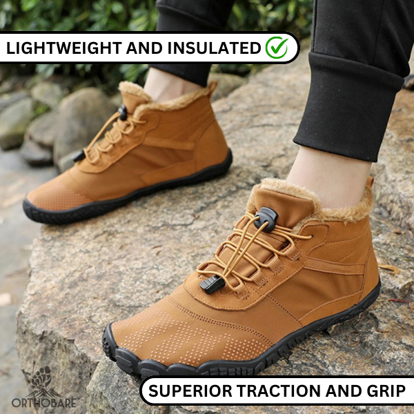 Nirvana by OrthoBare - High Top Fur-Lined Durable, Resilient & Non-Slip Barefoot Winter Shoes (Unisex)
